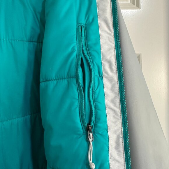 The North Face Women's Insulated Jacket XL HyVent Primaloft Teal Grey - Picture 7 of 14
